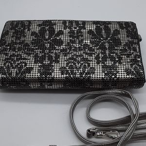 WD  Whiting & Davis NEW Mesh FANCY Clutch PURSE Bonus Strap